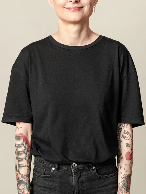 Boxy Black Tee