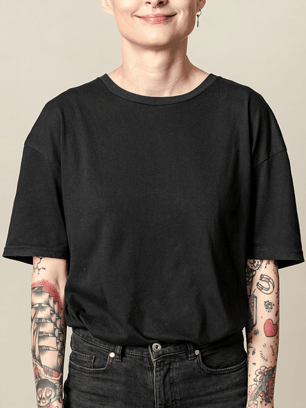 Boxy Black Tee