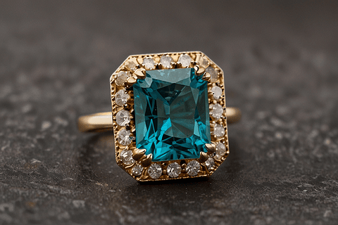 Anillo de piedras preciosas