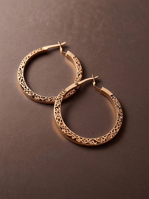 Rose Gold Hoop Earrings
