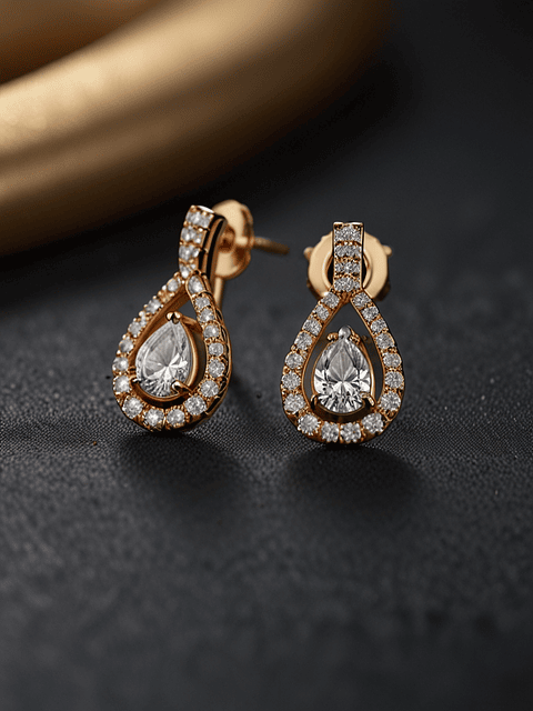 Elegantes pendientes de diamantes