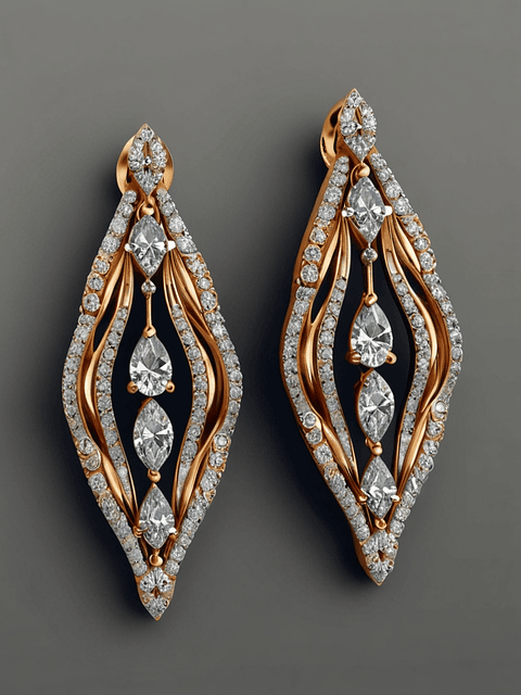 Elegantes pendientes de diamantes