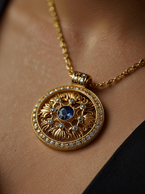 Colgante bañado en oro