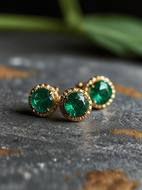 Pendientes de esmeralda