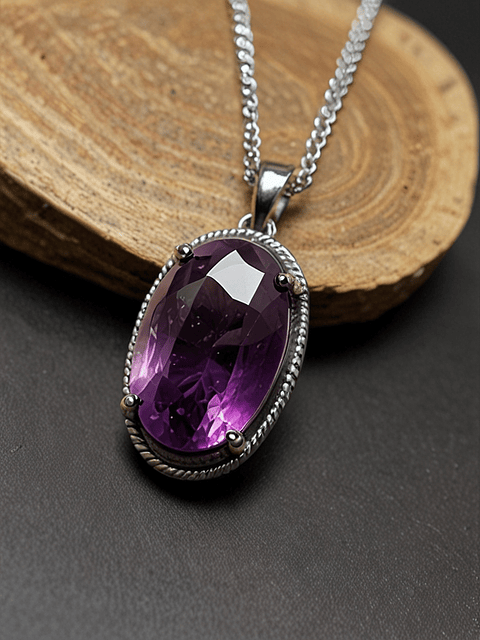 Collar colgante de amatista