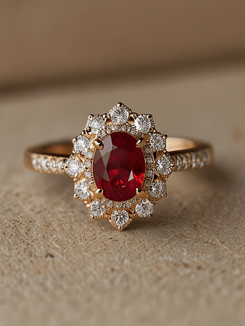 Ruby Halo Ring