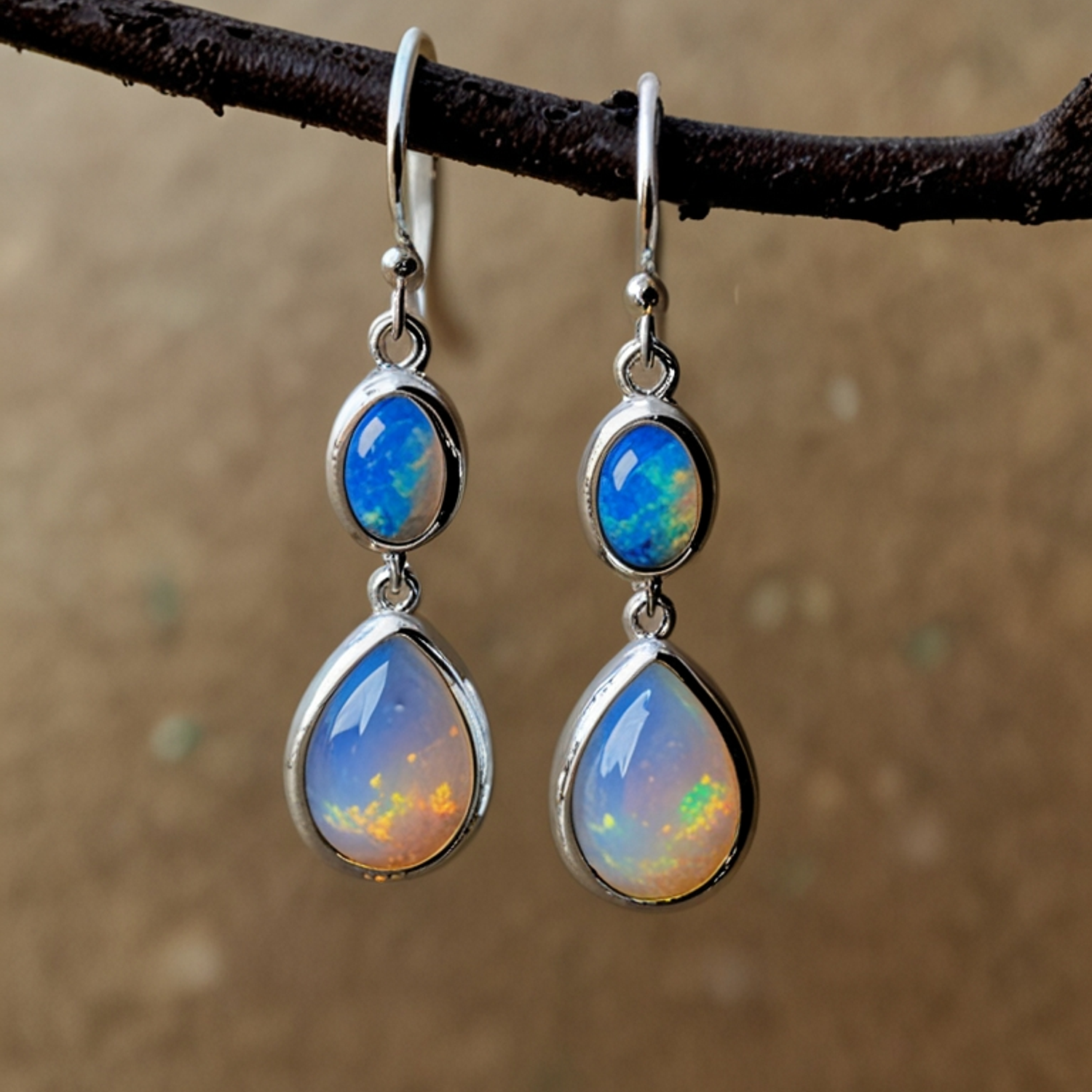 Opal Drop Earrings 1