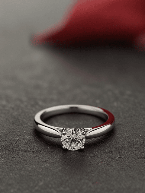 Anillo solitario de diamantes