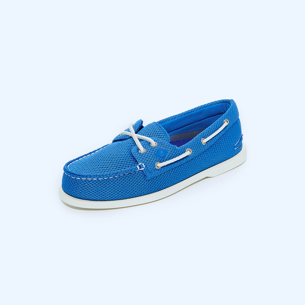 Sapatos de Camurça Azul Autêntica Original
