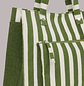  Sena Striped Canvas Tote Green White - Thumbnail 4