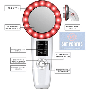 Set Radiofrecuencia Facial Y Corporal 6 En 1 Con Visor Stgo