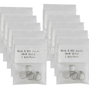 Bandas Molares Con Tubo Set De 4 Bandas Ortodoncia Santiago