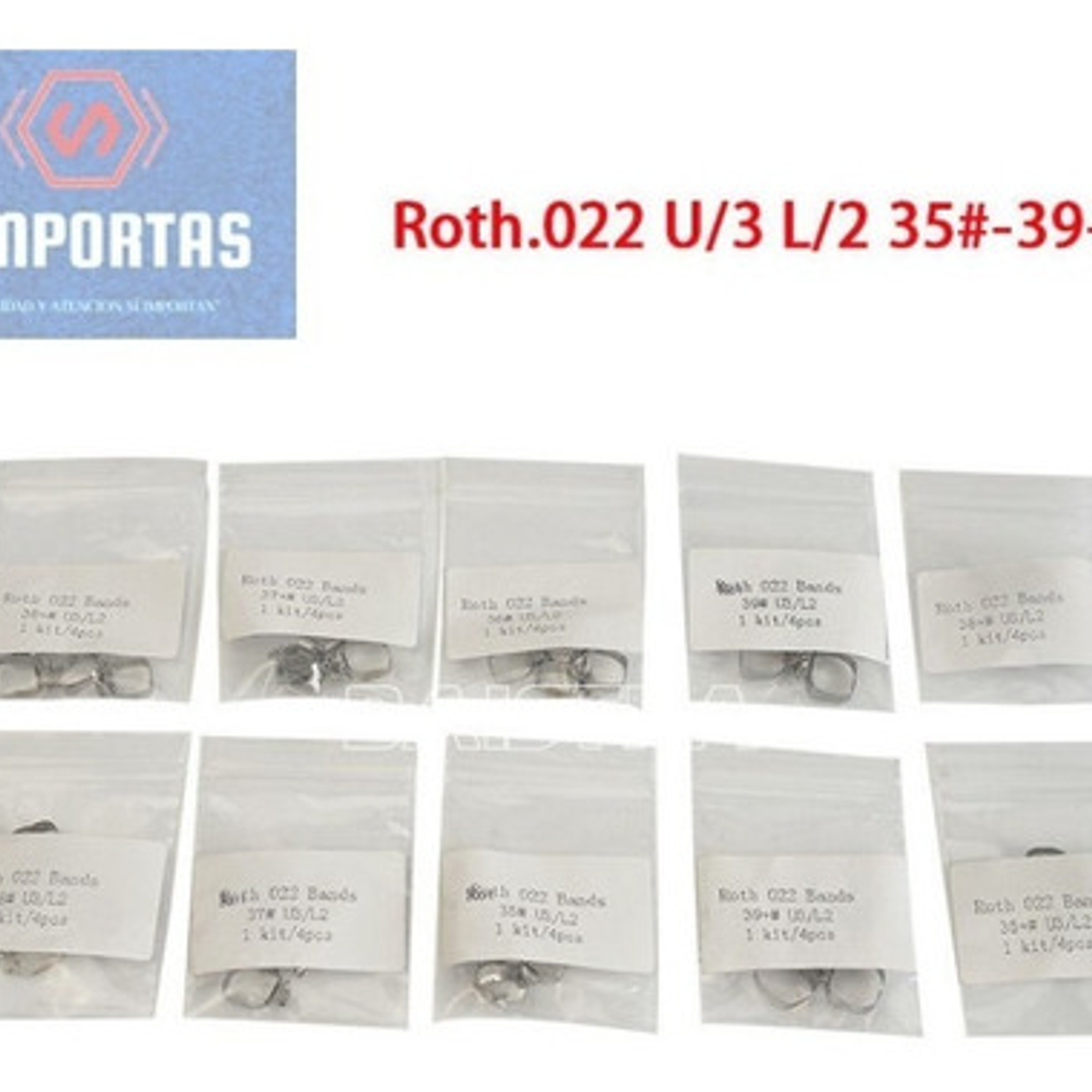 Bandas Molares Con Tubo Set De 4 Bandas Ortodoncia Santiago 7