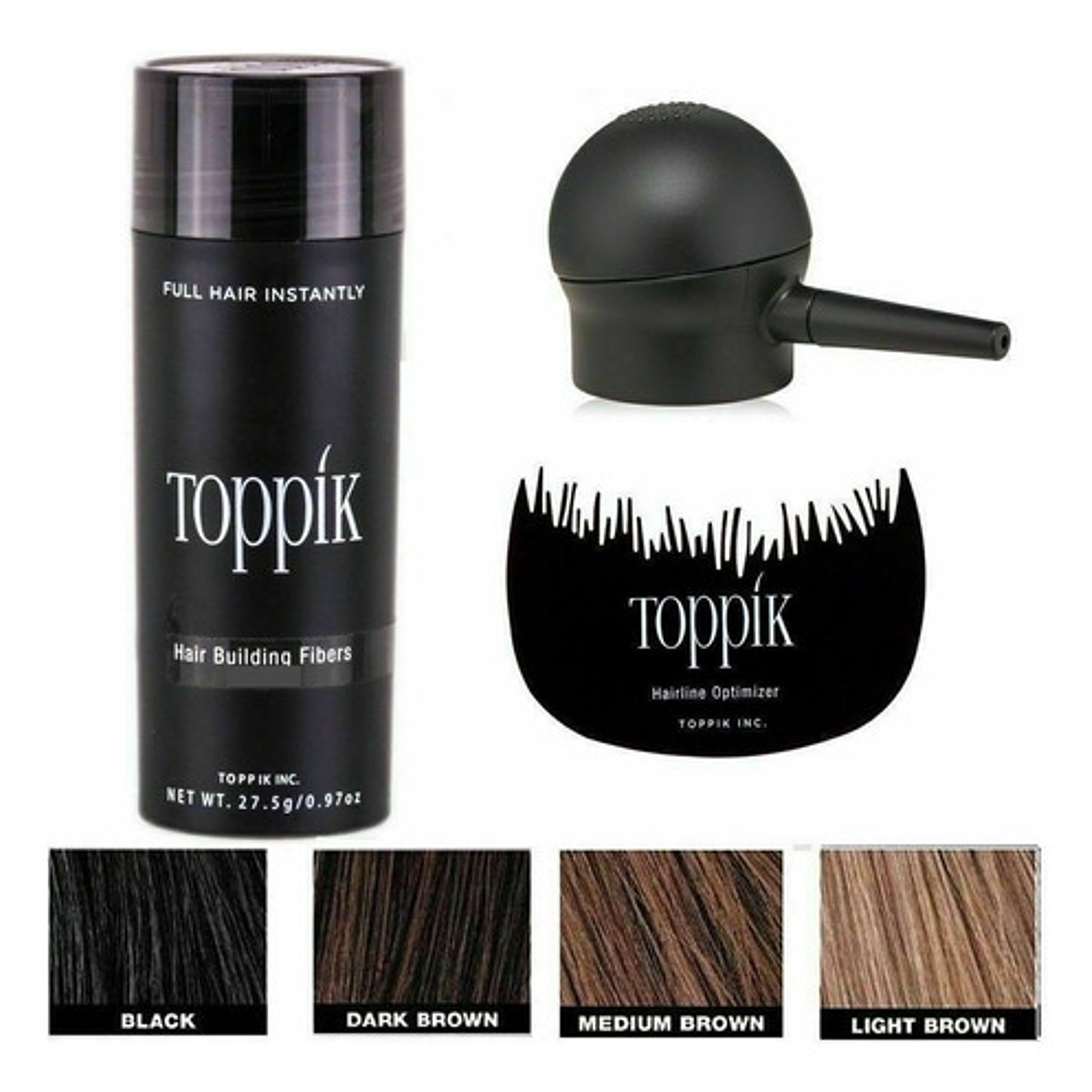 Pack Toppik Microfibras De Queratina + Aplicador Difusor 43