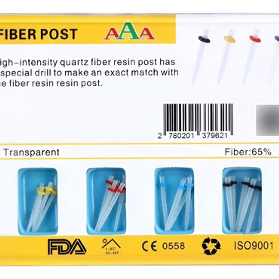 Kit Poste Fibra De Vidrio Odontologicos 20 Unidades + Fresas 1