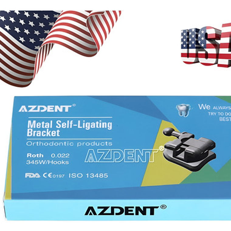 Brackets Autoligantes Metálicos Azdent Originales Santiago 1