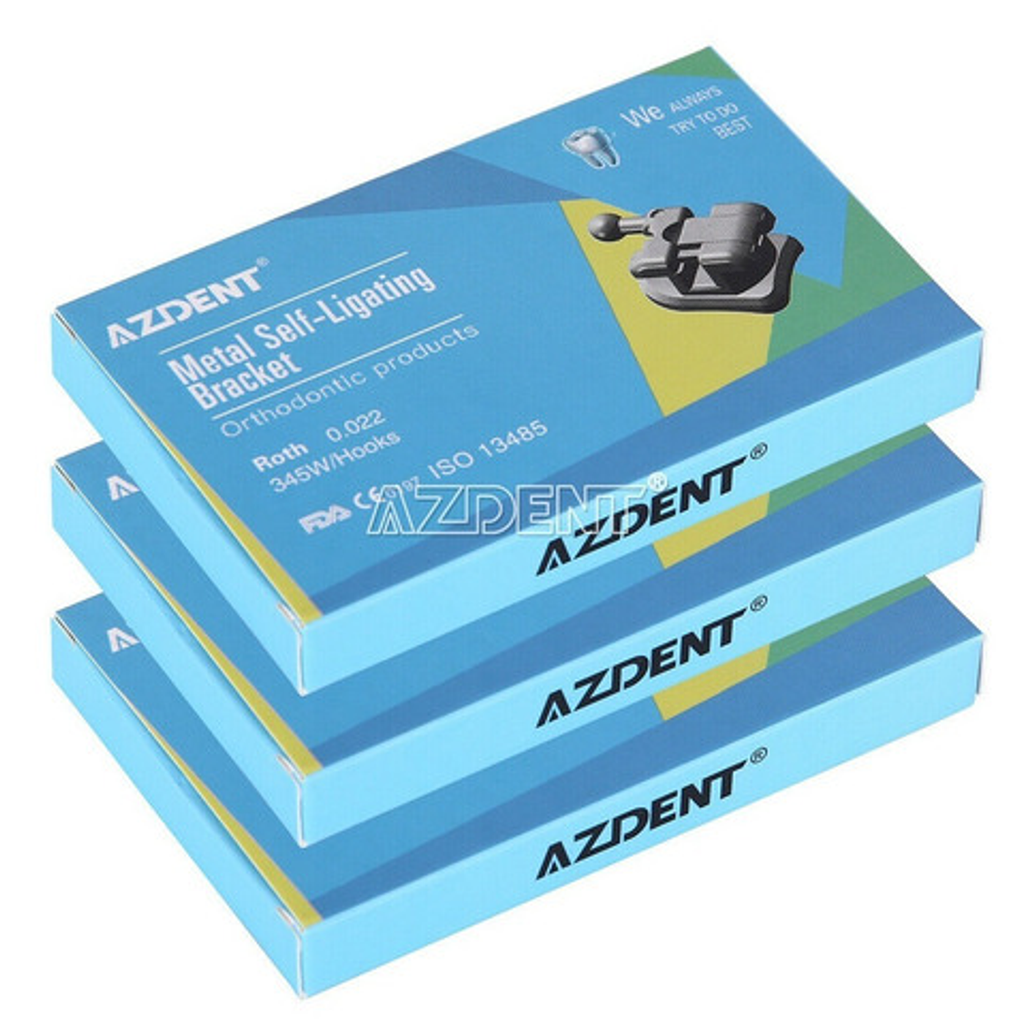 Brackets Autoligantes Metálicos Azdent Originales Santiago 2