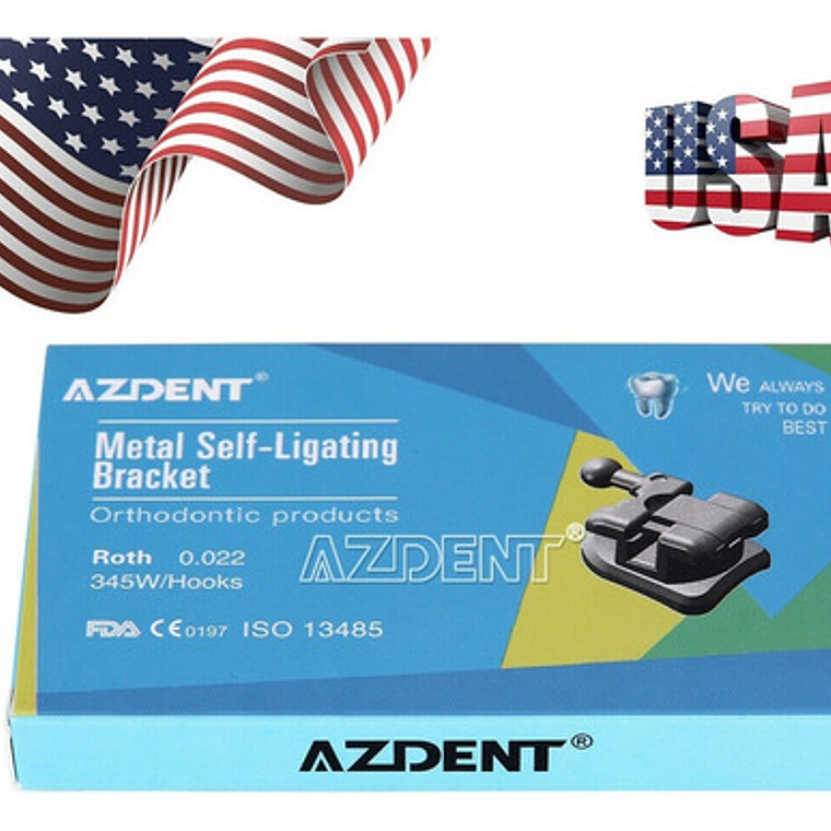 Brackets Autoligantes Metálicos Azdent Originales Santiago 14