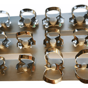 Clamp Dentales Acero Inox Kit Completo De 12u Santiago