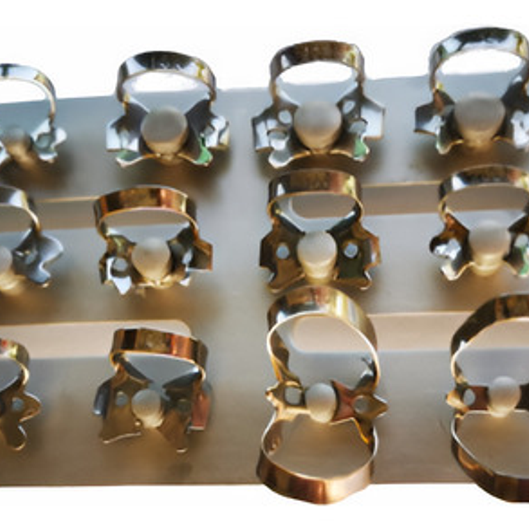 Clamp Dentales Acero Inox Kit Completo De 12u Santiago 1