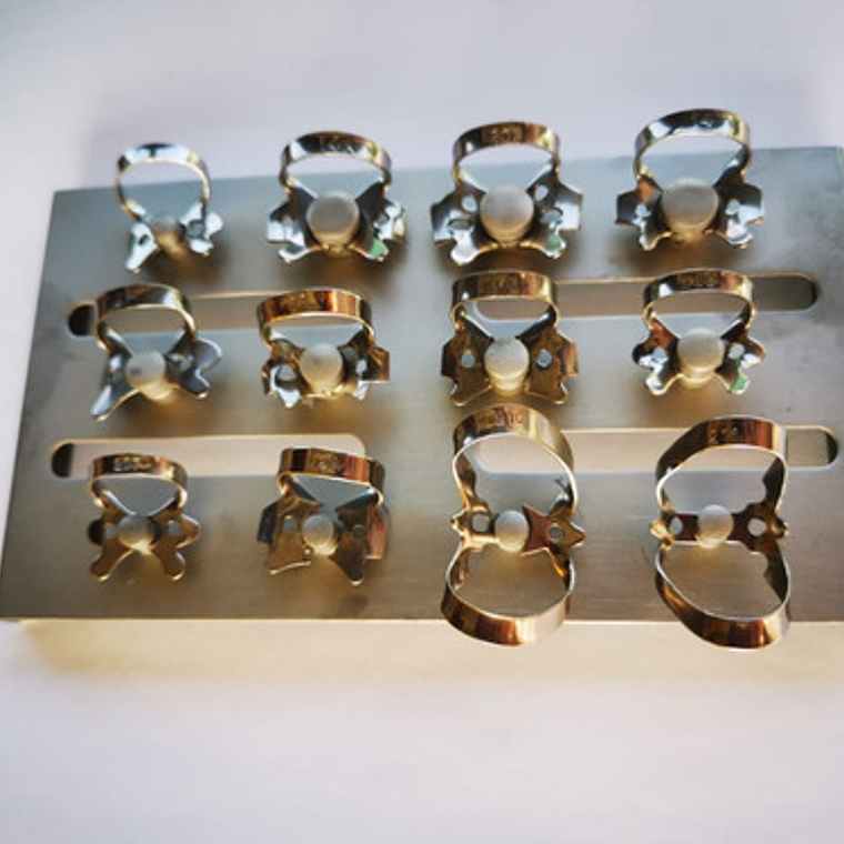 Clamp Dentales Acero Inox Kit Completo De 12u Santiago 3