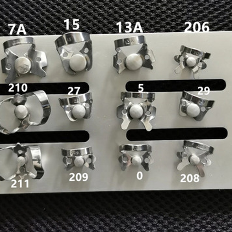 Clamp Dentales Acero Inox Kit Completo De 12u Santiago 4