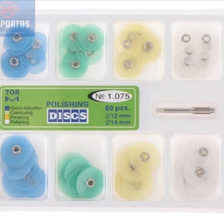Pulido Composite Discos Odontología 80 Piezas Con Mandril 2