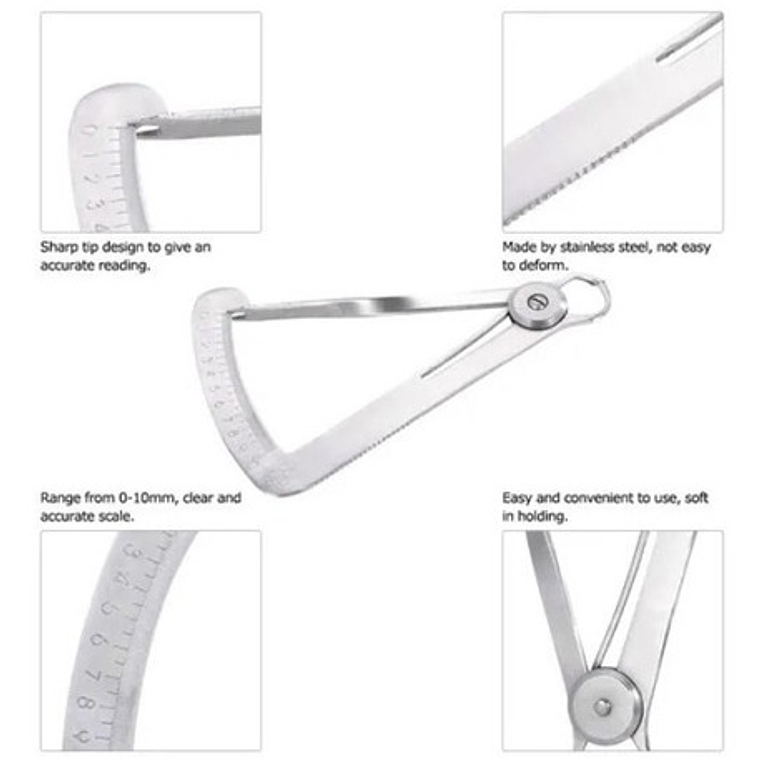 Calibrador De Metales Dental Acero Inoxidable Santiago 3