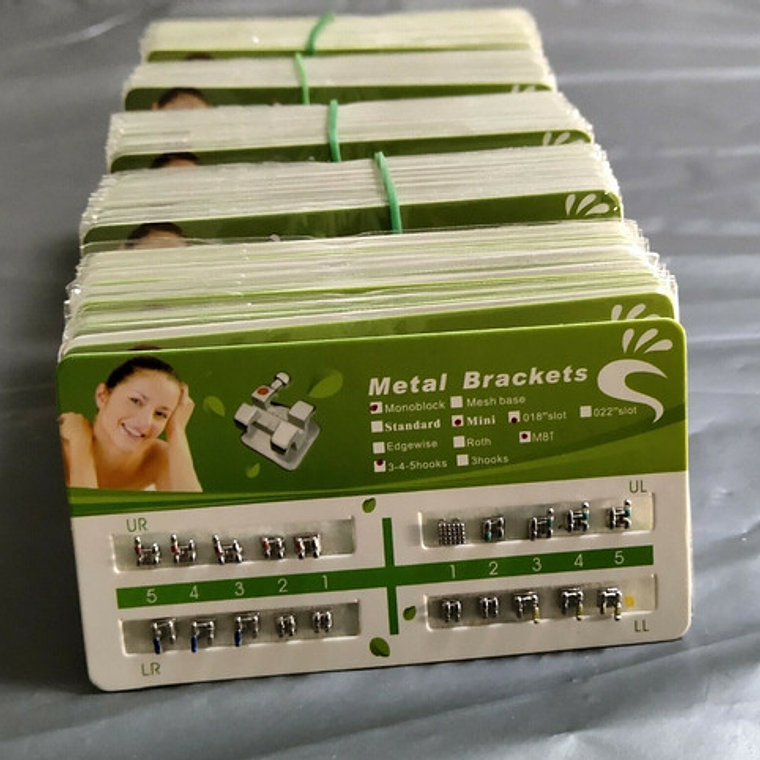 3 X Brackets Ortodoncia Metálicos Roth Mbt Slot 022 Santiago 6