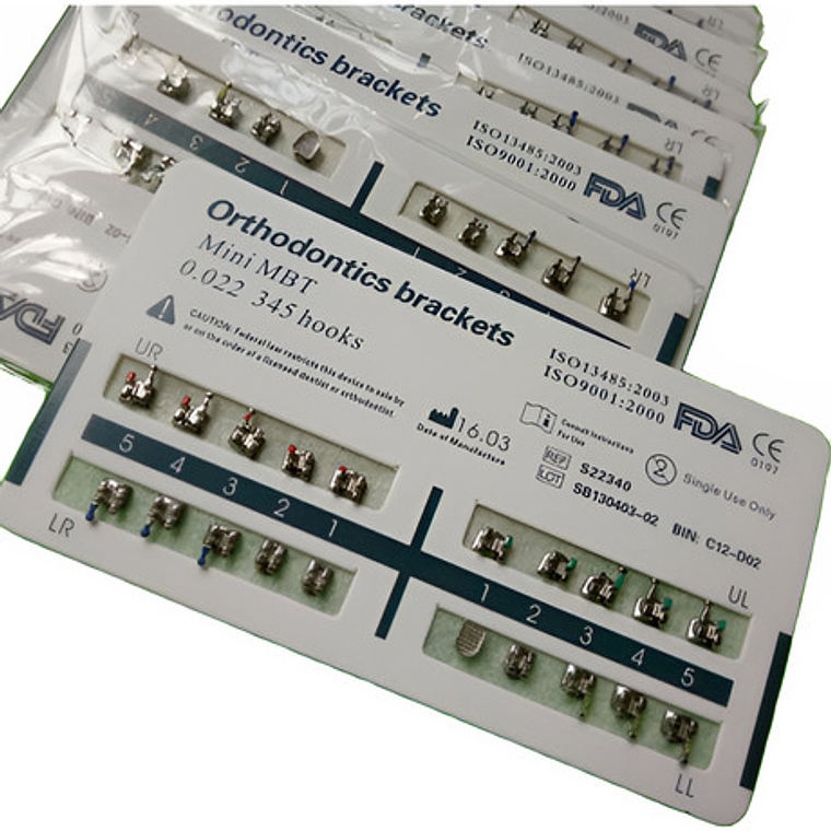 3 X Brackets Ortodoncia Metálicos Roth Mbt Slot 022 Santiago 9