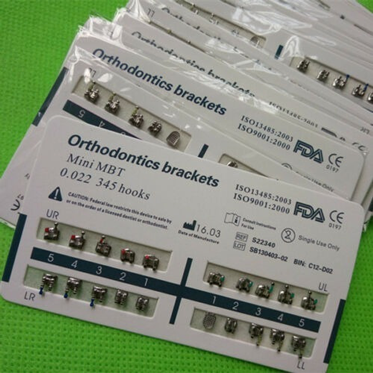 3 X Brackets Ortodoncia Metálicos Roth Mbt Slot 022 Santiago 10