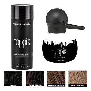 Pack Completo De Toppik 27.5g + Aplicador + Peine Santiago