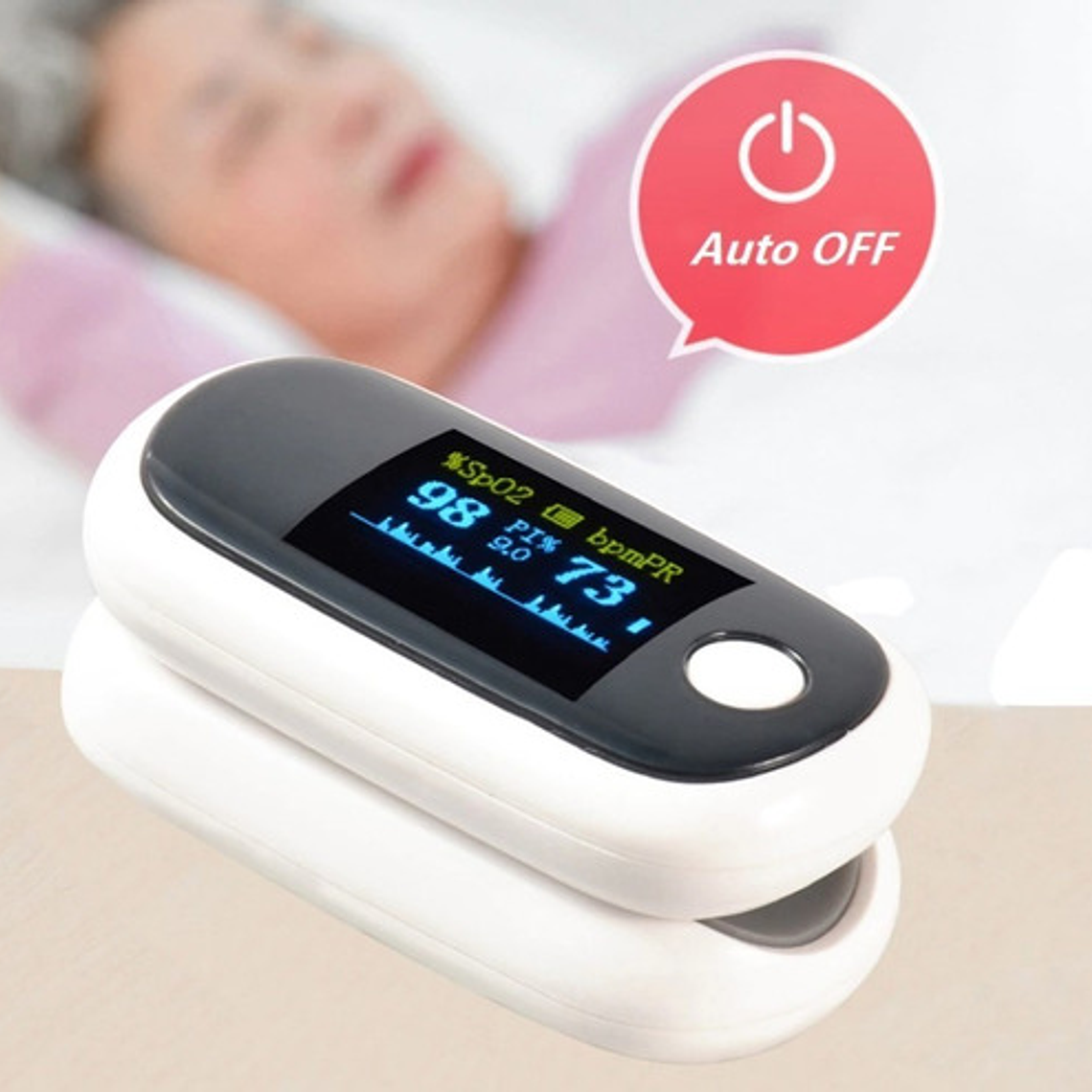 Oximetro De Pulso Usb Saturómetro Recargable Estuche Stgo 5