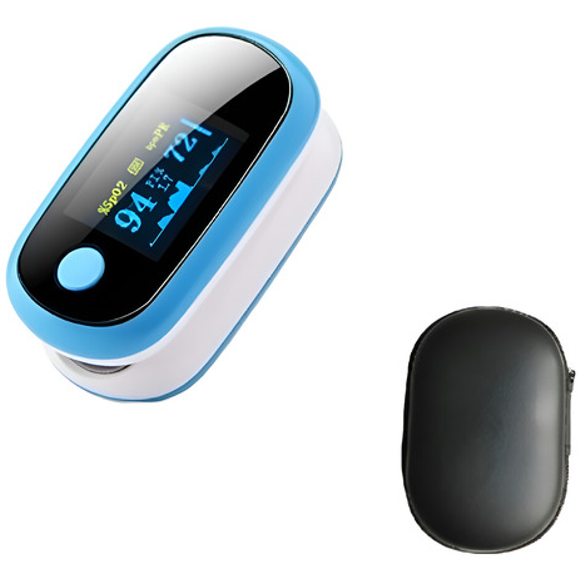 Oximetro De Pulso Usb Saturómetro Recargable Estuche Stgo 12