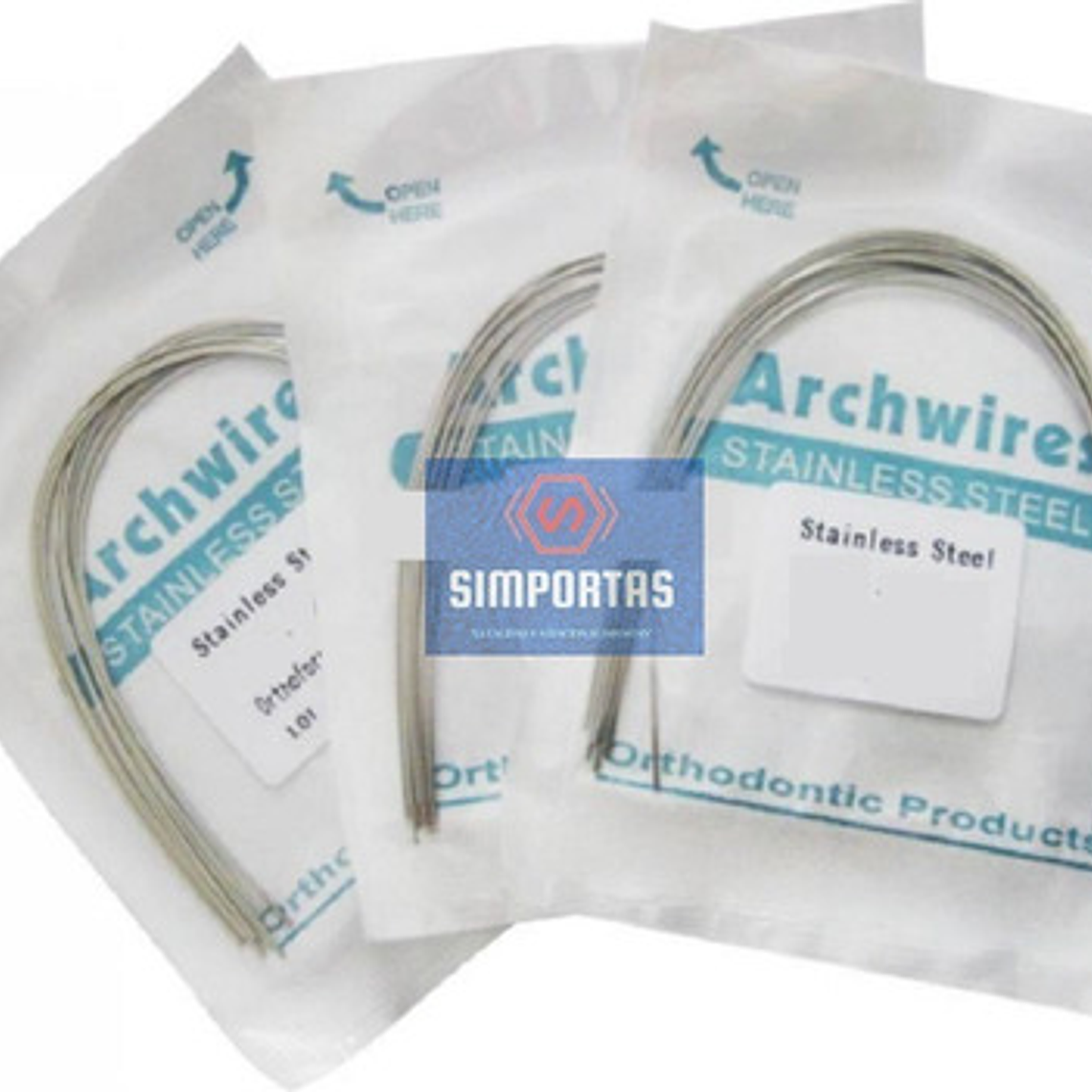 Arco Acero Ortodoncia Redondo 10u/sobre Santiago 4