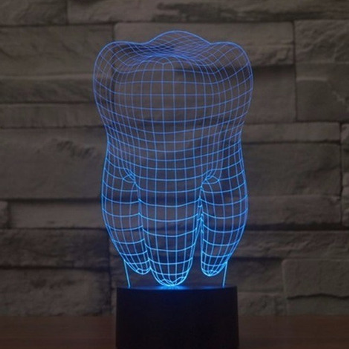 Lámpara Led 3d Switch Colores Diente Muela Usb Control Stgo. 6