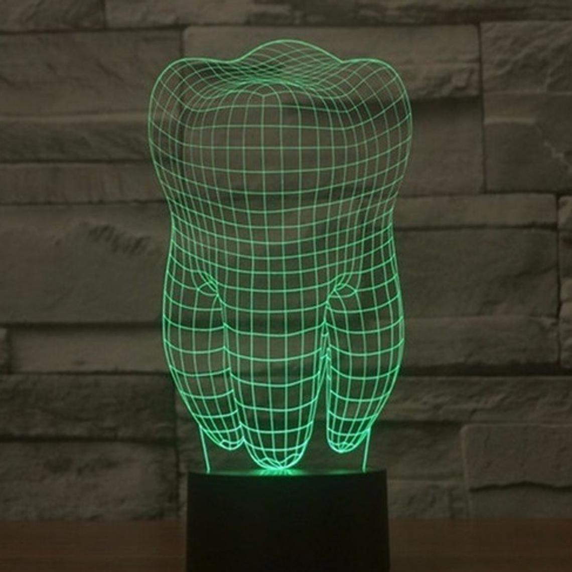 Lámpara Led 3d Switch Colores Diente Muela Usb Control Stgo. 8