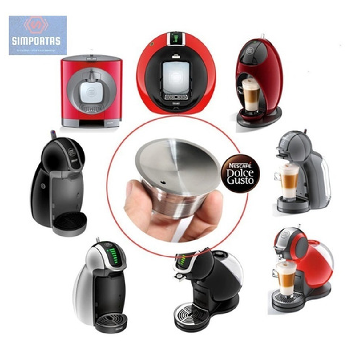 Pack Capsula Dolce Gusto Reutilizable Tapa Metálica Premium 3