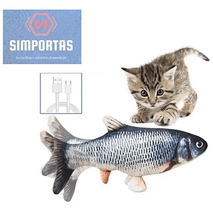Juguete Pescado Con Movimiento Pará Gato Usb Santiago