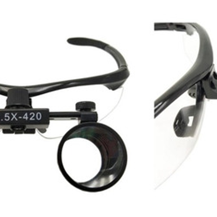 Lupas Binoculares Quirúrgicas 3.5 X 420 Luz Led Maletín Stgo 9