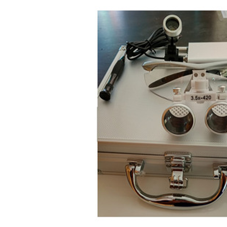 Lupas Binoculares Quirúrgicas 3.5 X 420 Luz Led Maletín Stgo 12