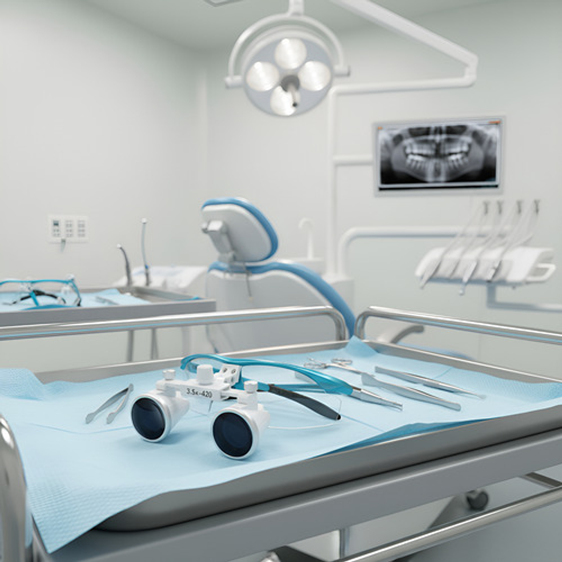 Lupas Binoculares Quirúrgicas 3.5 X 420 Luz Led Maletín Stgo 28