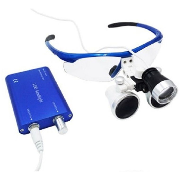 Lupas Binoculares Quirúrgicas 3.5 X 420 Luz Led Maletín Stgo 32