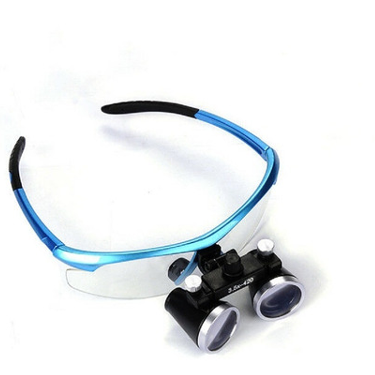Lupas Binoculares Quirúrgicas 3.5 X 420 Luz Led Maletín Stgo 35