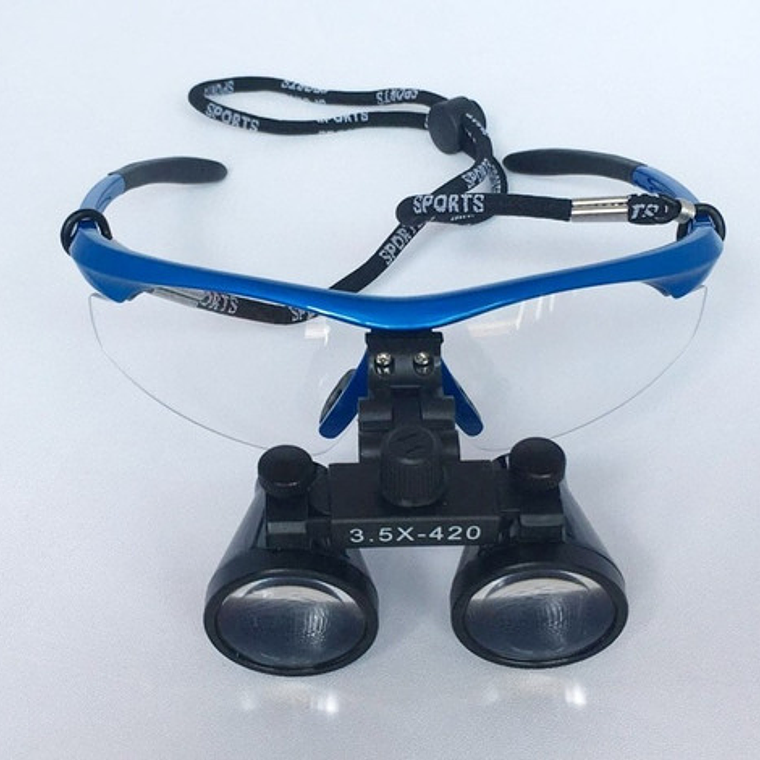 Lupas Binoculares Quirúrgicas 3.5 X 420 Luz Led Maletín Stgo 36