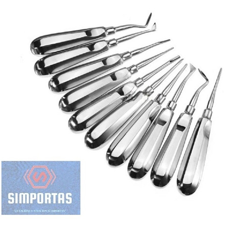 Elevadores Exodoncia Set De 10u Dental Incluye Winter Stgo. 4