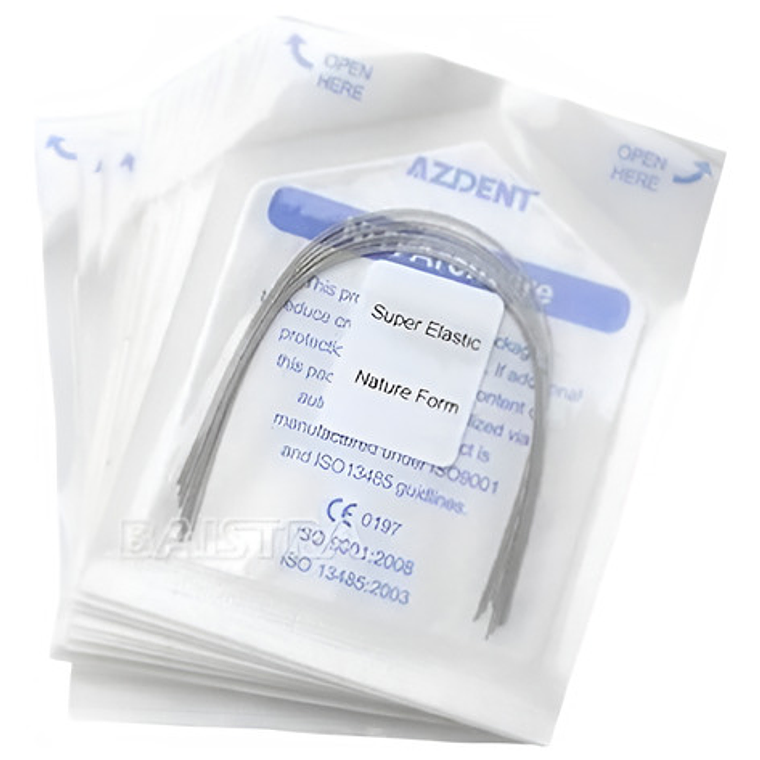 Arco Ortodoncia Niti Superelastic Redondo 10 Packs Surtido  1