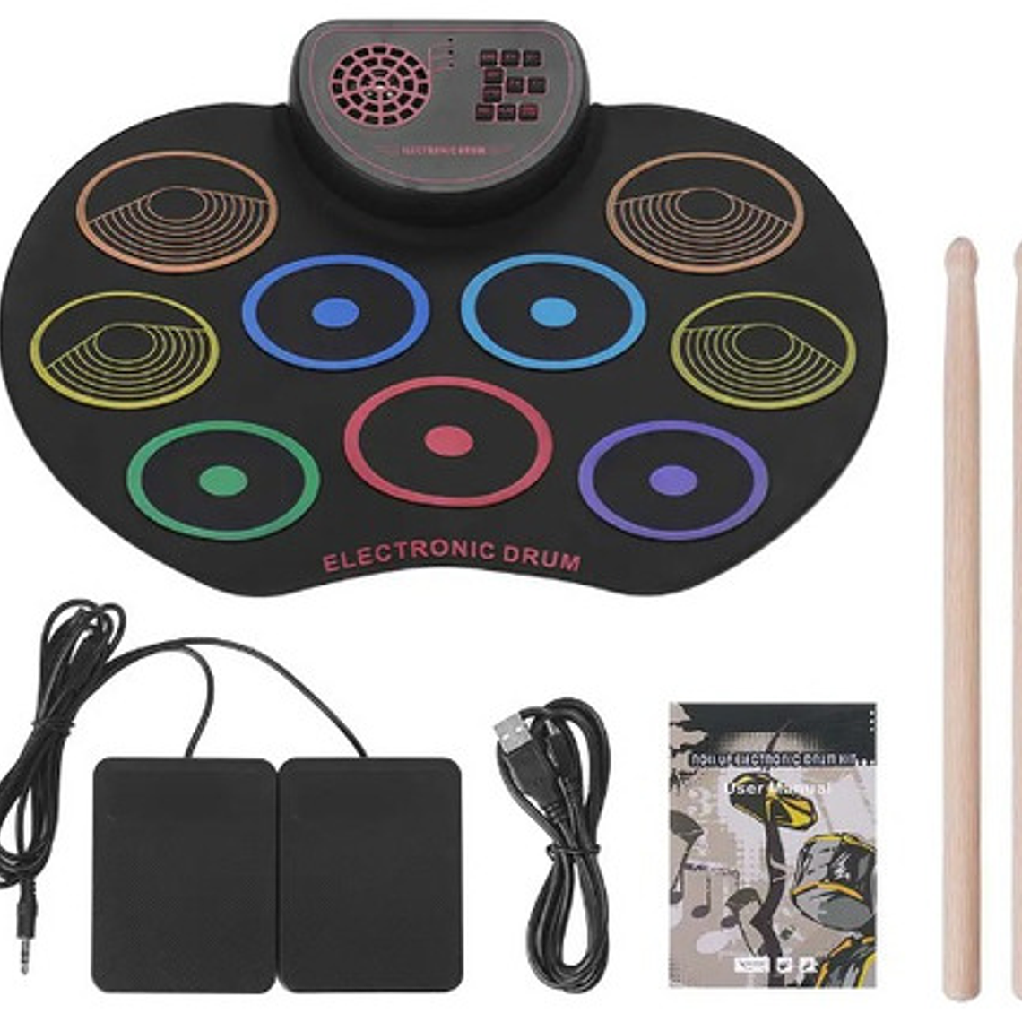 Batería Eléctrica Compacta Para Niños Y Adultos Entretencion 1