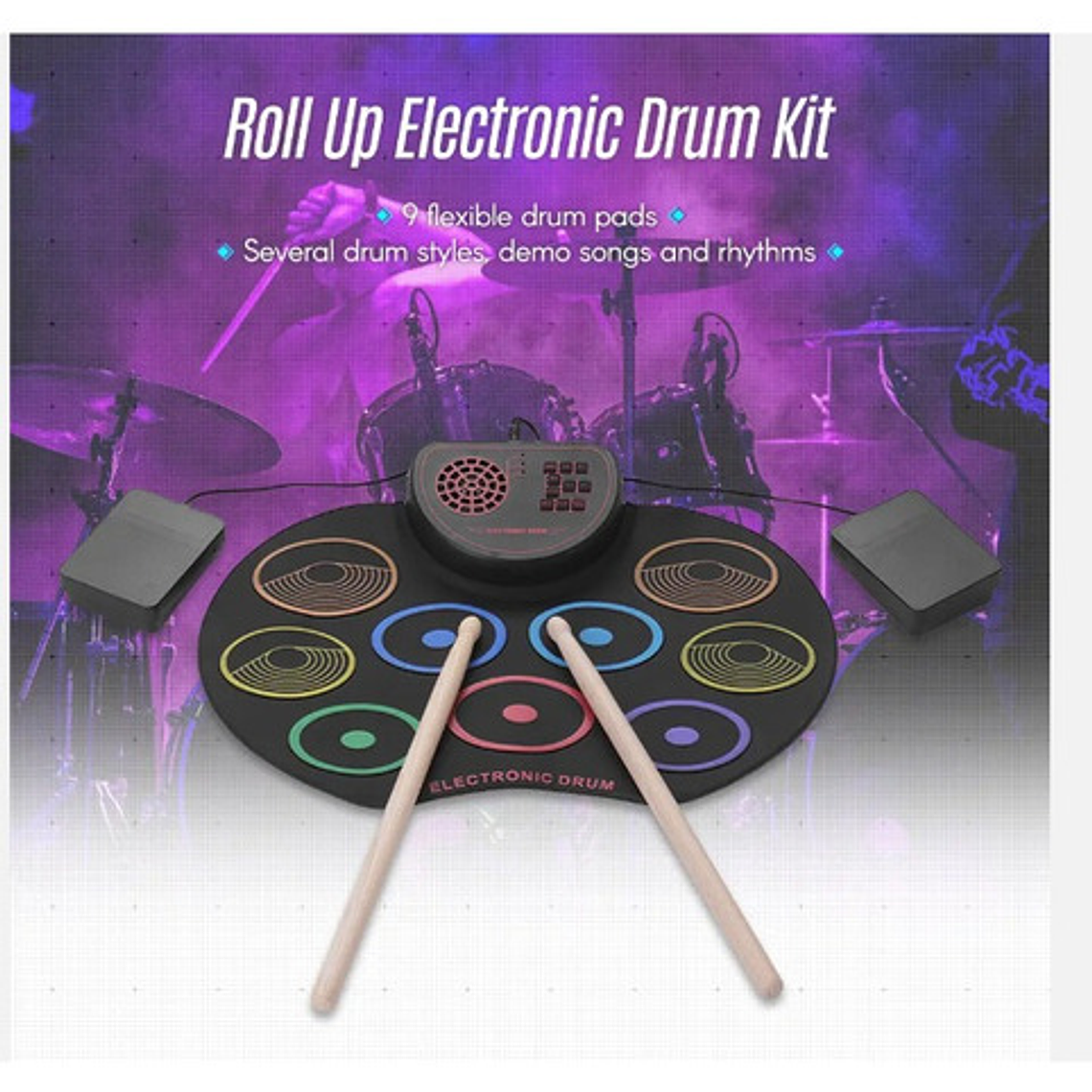 Batería Eléctrica Compacta Para Niños Y Adultos Entretencion 2