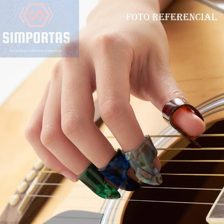 Protectores Dedos Guitarra Tipo Uñeta 4 En Uno Santiago 4
